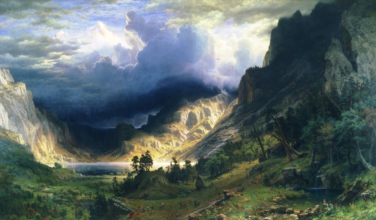 Bouře ve Skalistých horách - Mt. Rosalie od Albert Bierstadt