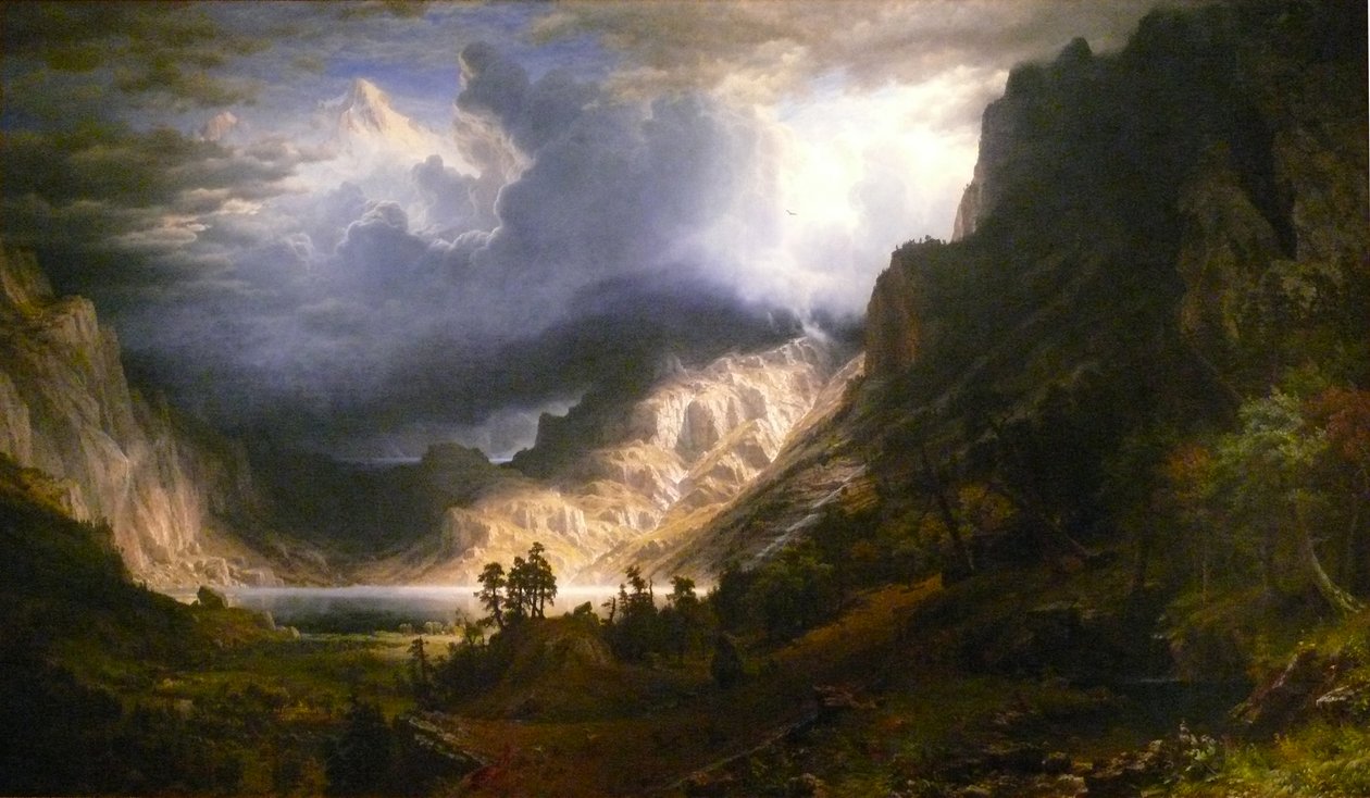 Bouře ve Skalistých horách, hora Rosalie od Albert Bierstadt