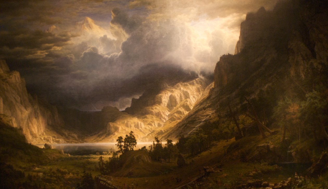 Bouře ve Skalistých horách, hora Rosalie od Albert Bierstadt