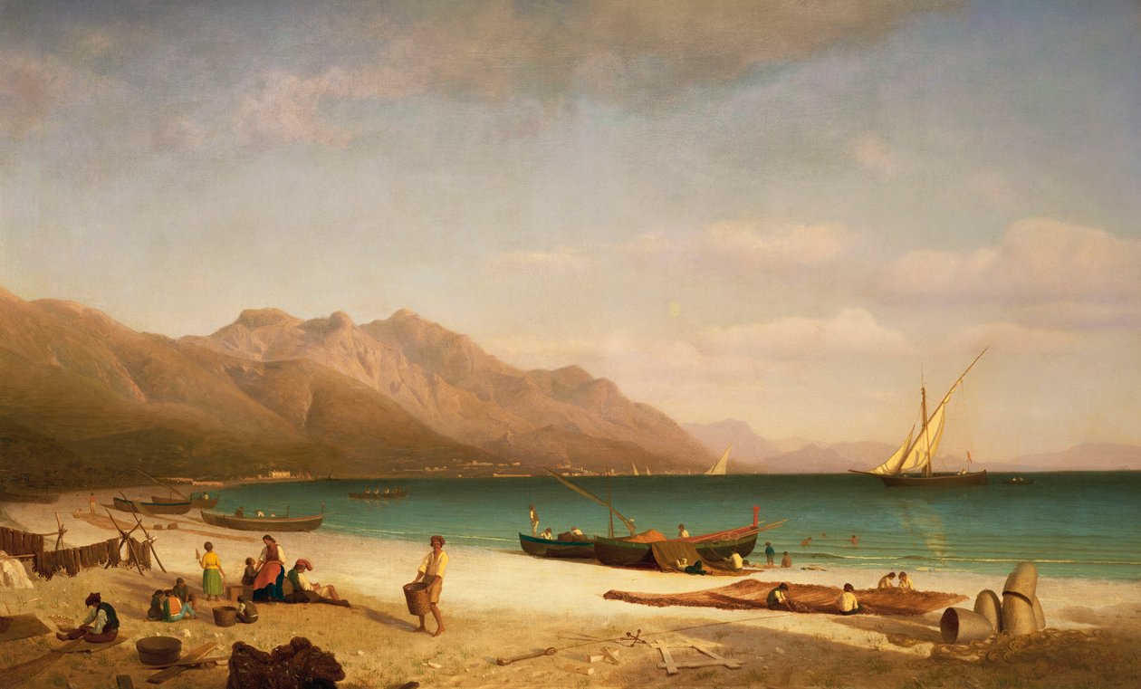 Zátoka Salerno, 1858 od Albert Bierstadt