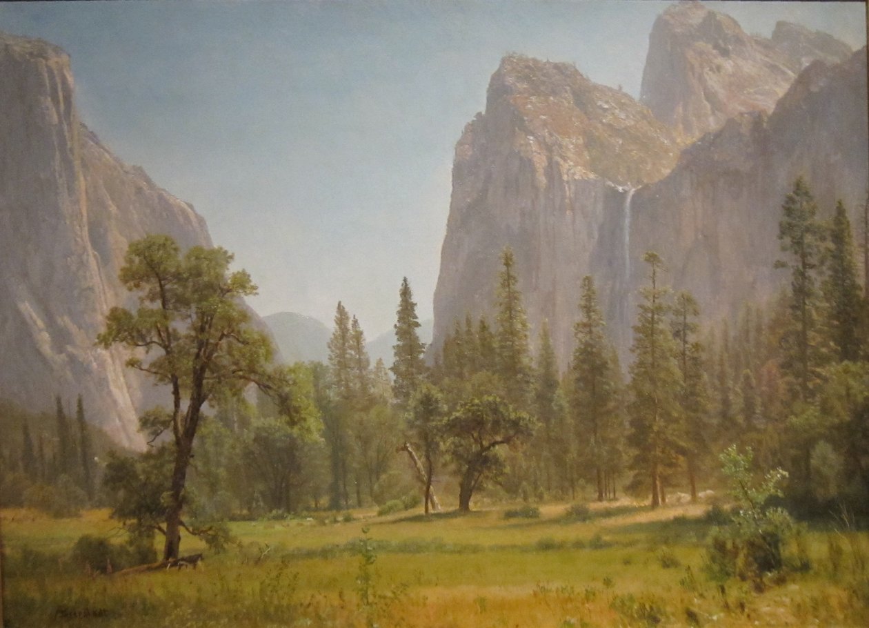 Vodopády Bridal Veil, Yosemitské údolí, Kalifornie od Albert Bierstadt