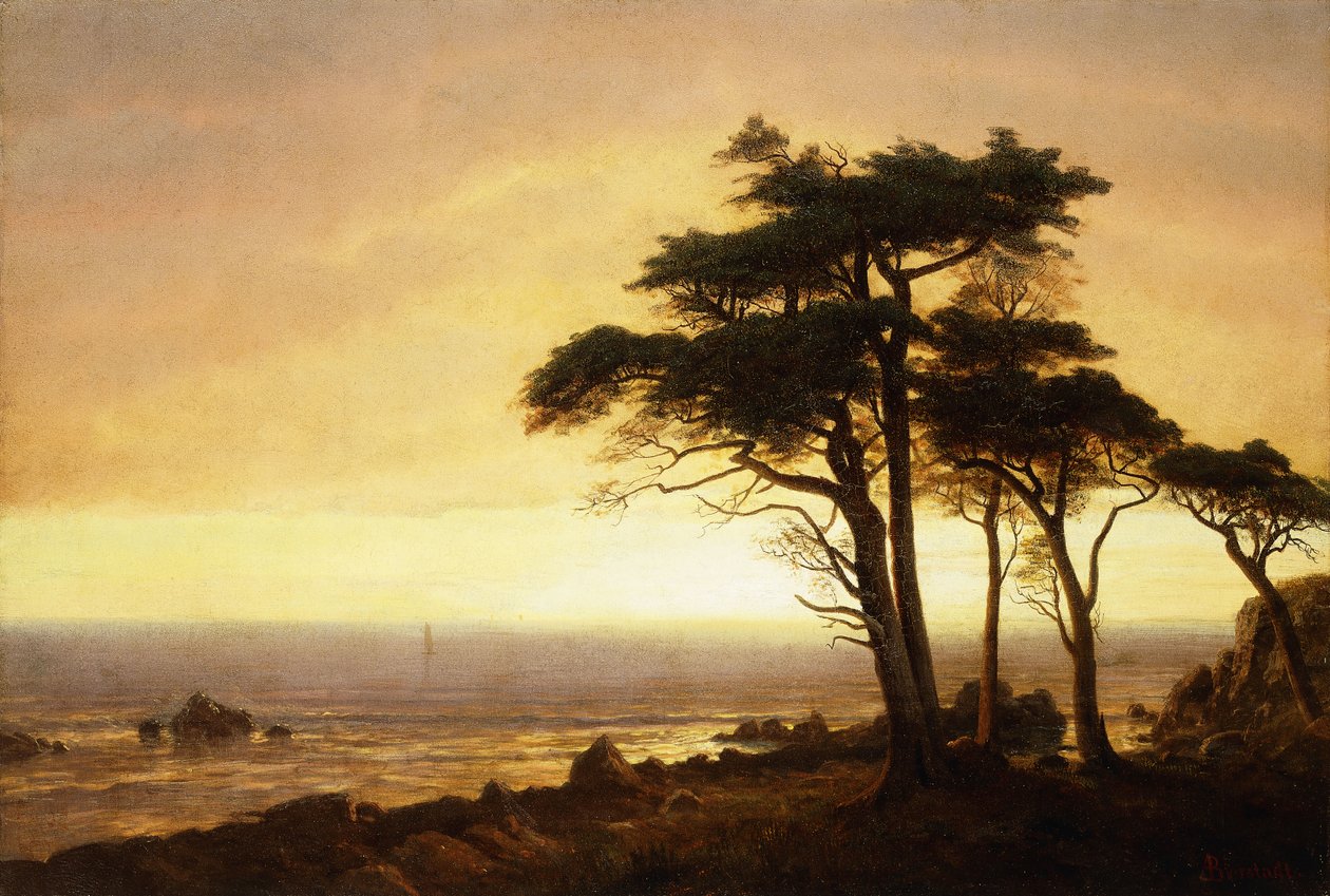 kalifornské pobřeží, od Albert Bierstadt