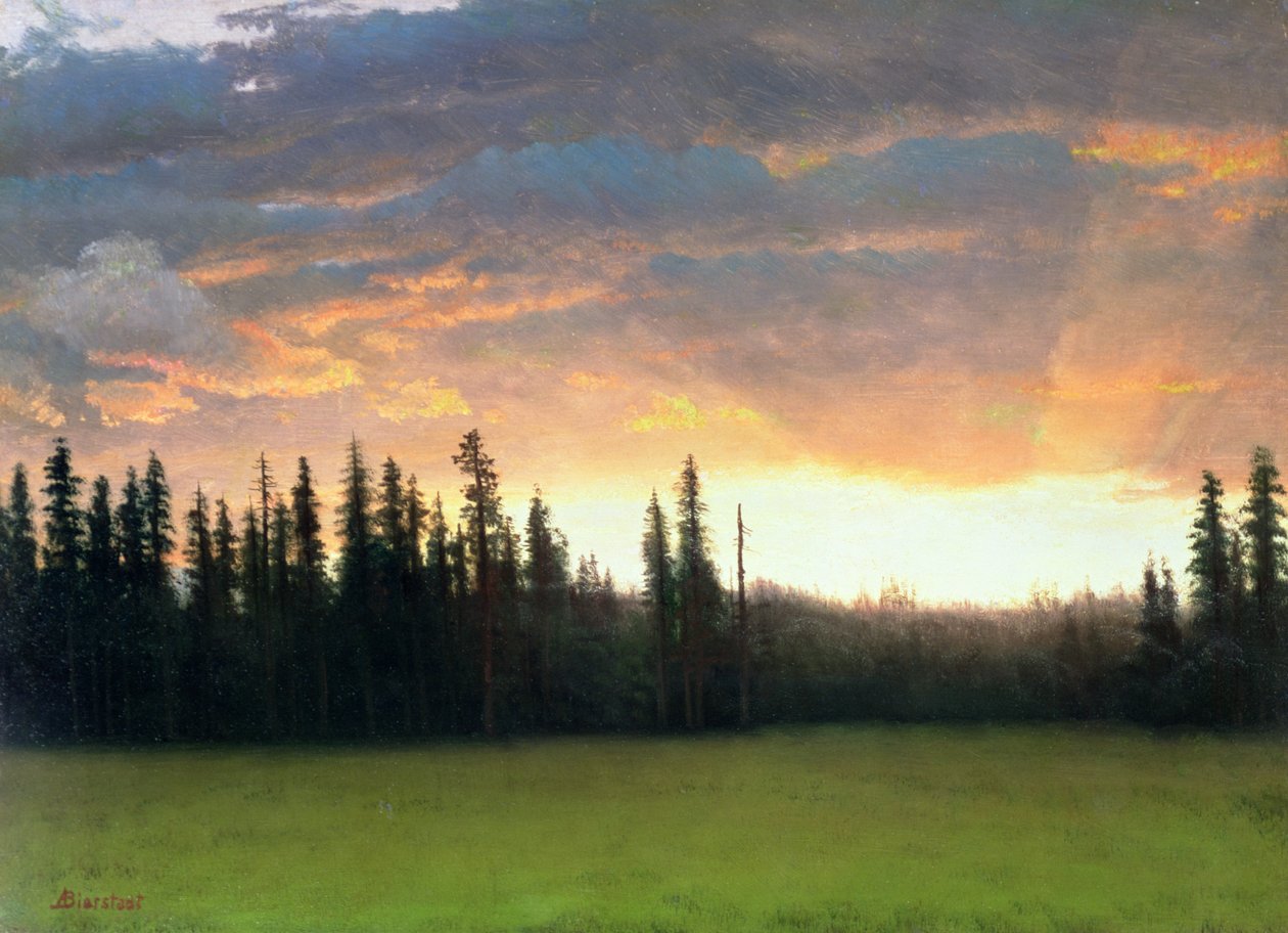 Kalifornský západ slunce od Albert Bierstadt