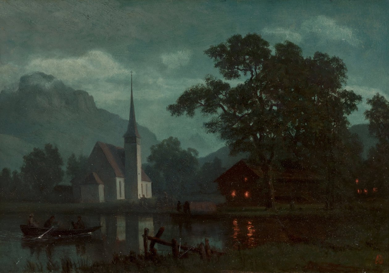 Lucernské jezero, Švýcarsko od Albert Bierstadt