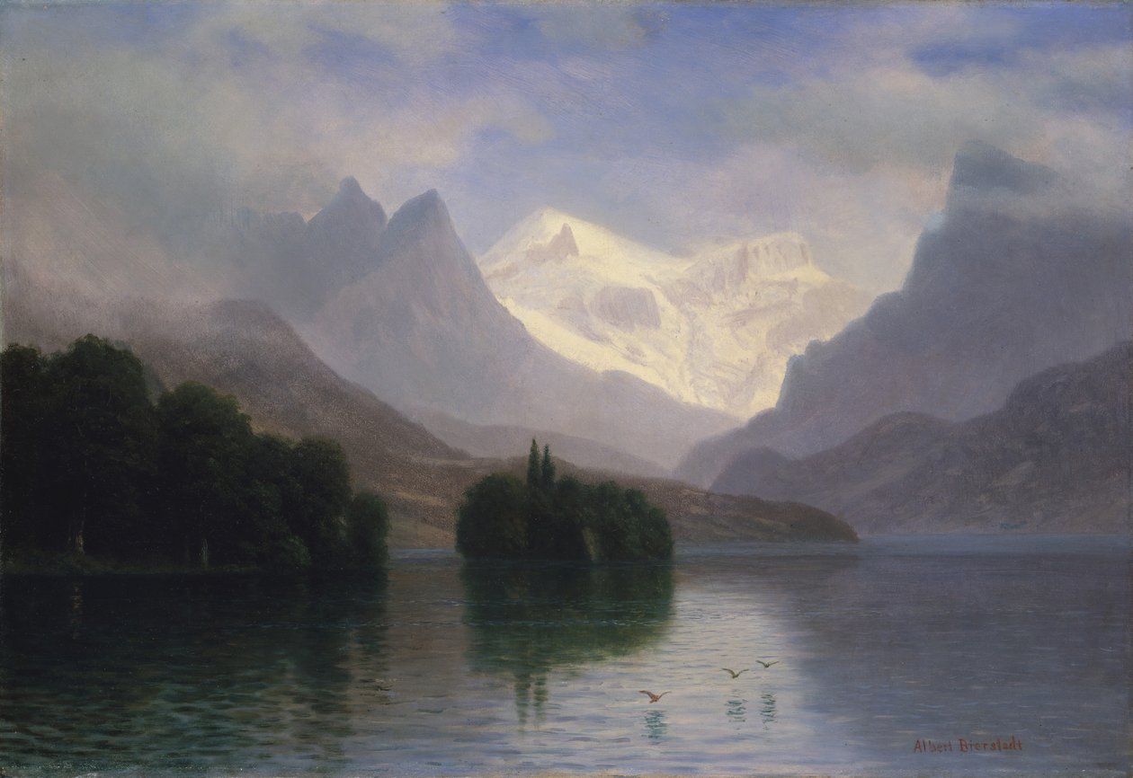 Horská scéna, 1880-90. od Albert Bierstadt