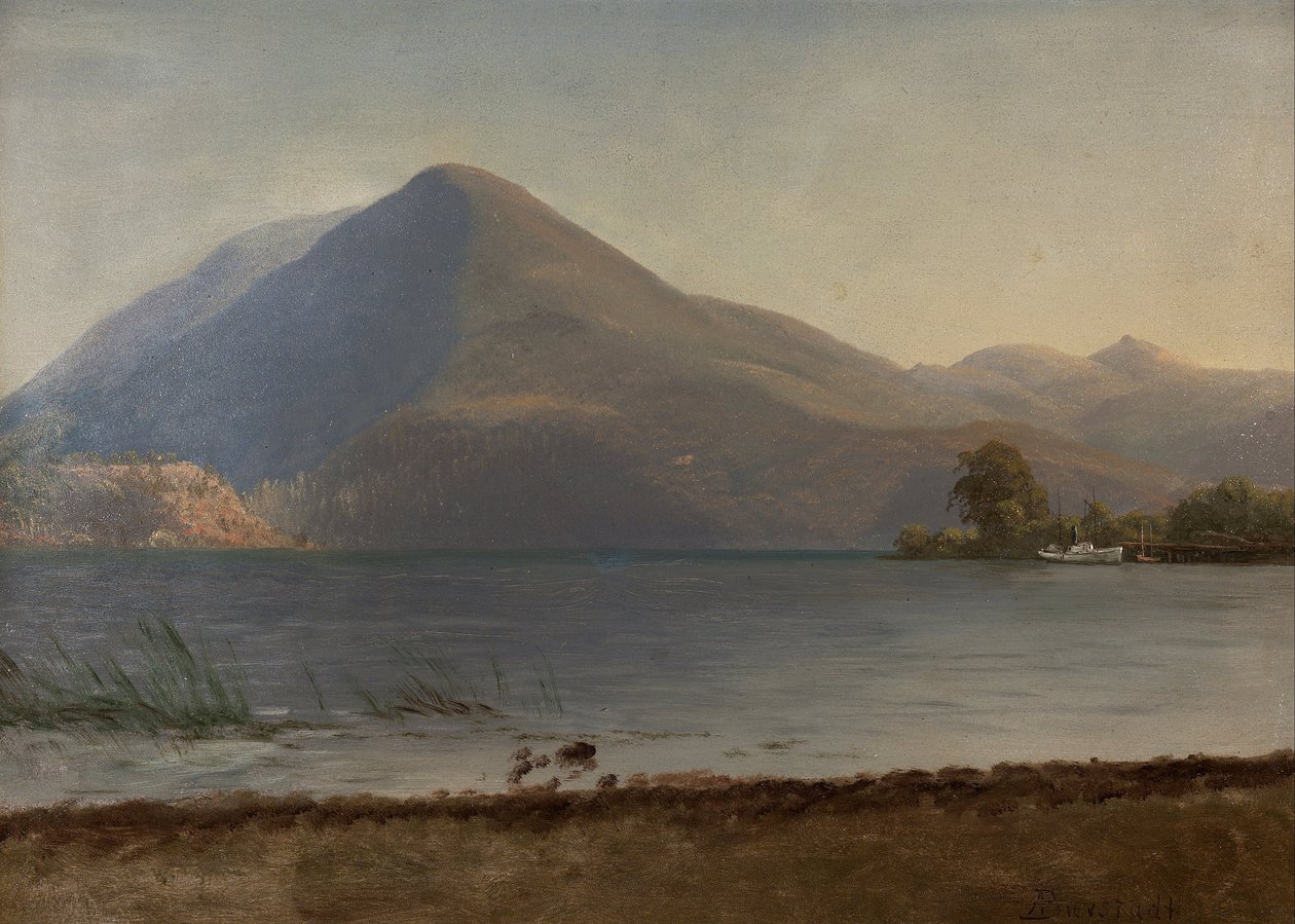 Na řece Hudson od Albert Bierstadt