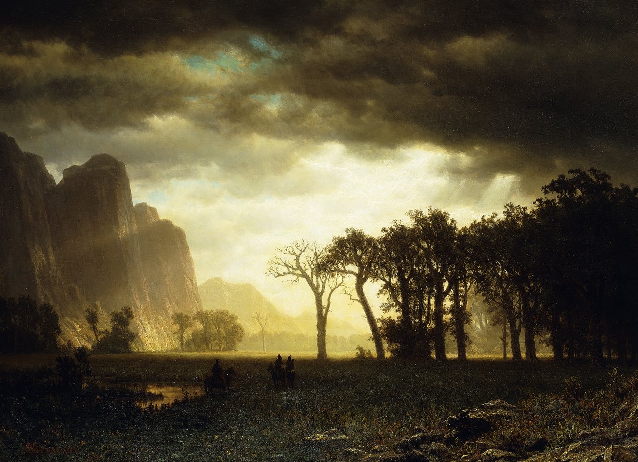 Passing Storm v Yosemite, 1865 od Albert Bierstadt
