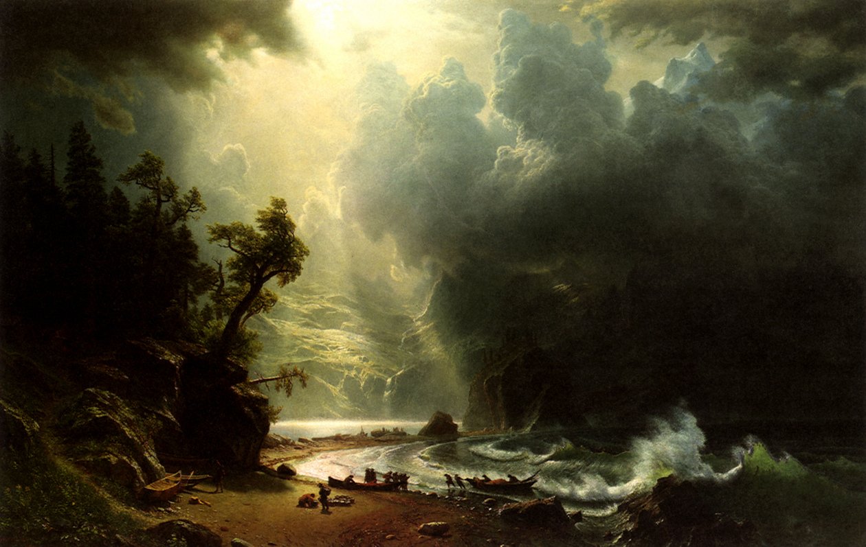 Puget Sound na pobřeží Tichého oceánu od Albert Bierstadt