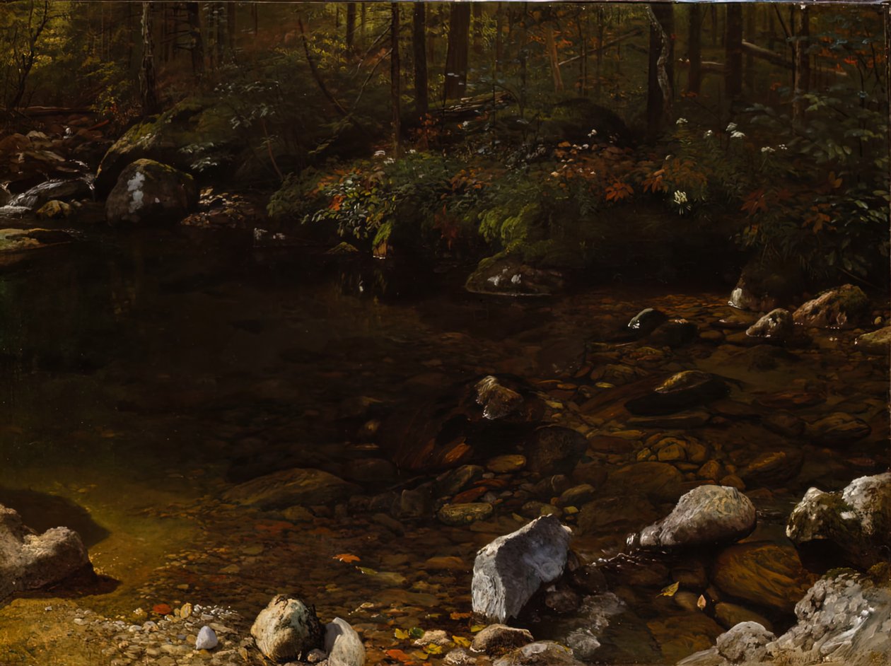 Shady Pool, White Mountains, New Hampshire, c. 1869. od Albert Bierstadt