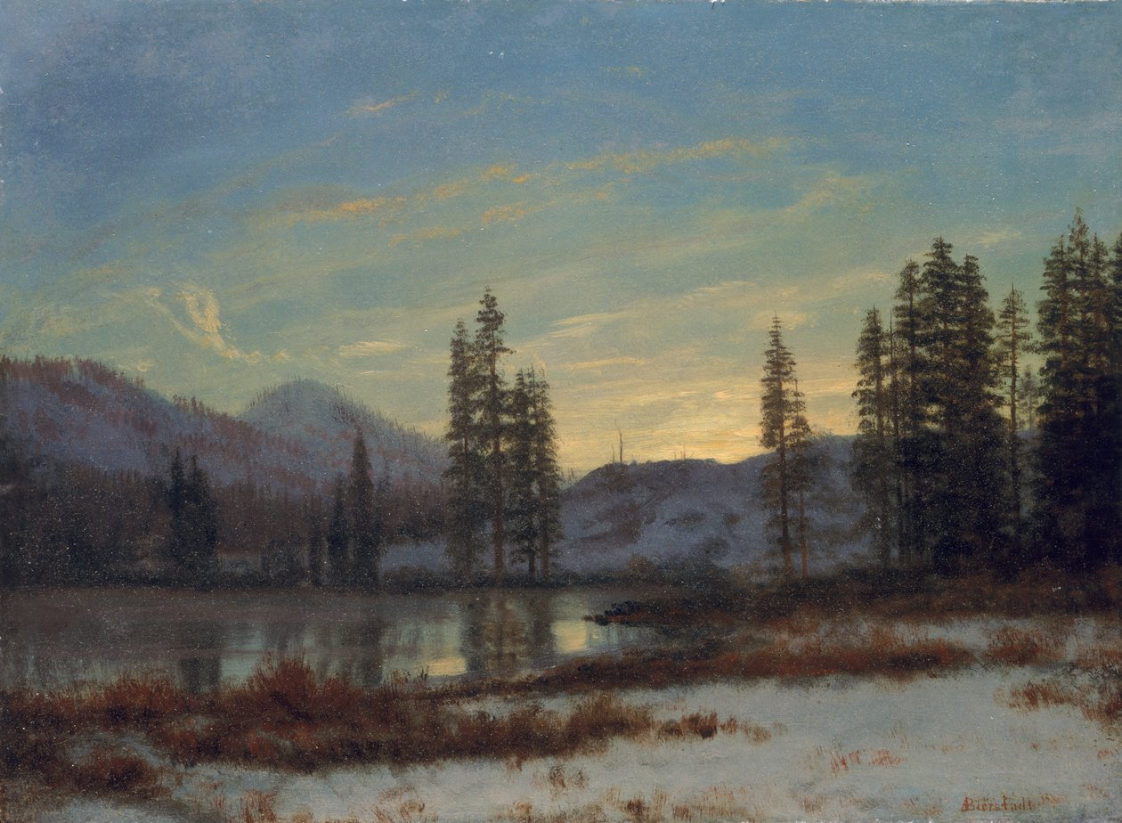 Sníh ve Skalistých horách od Albert Bierstadt
