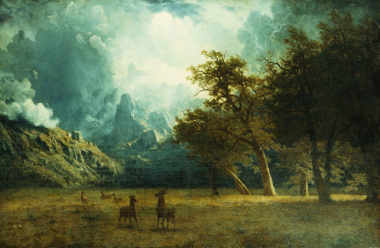 Bouře na Laramie Peak, od Albert Bierstadt
