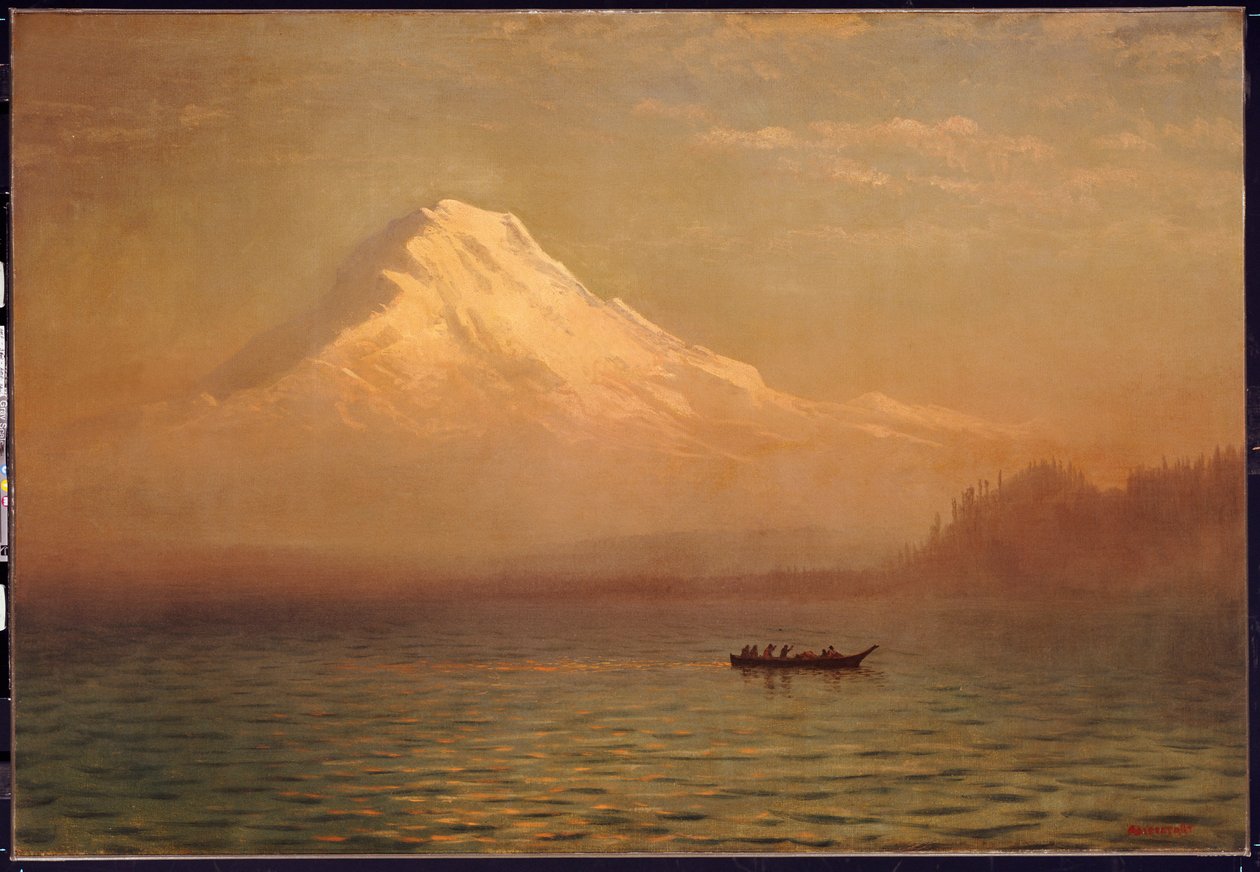 Východ slunce na hoře Tacoma od Albert Bierstadt