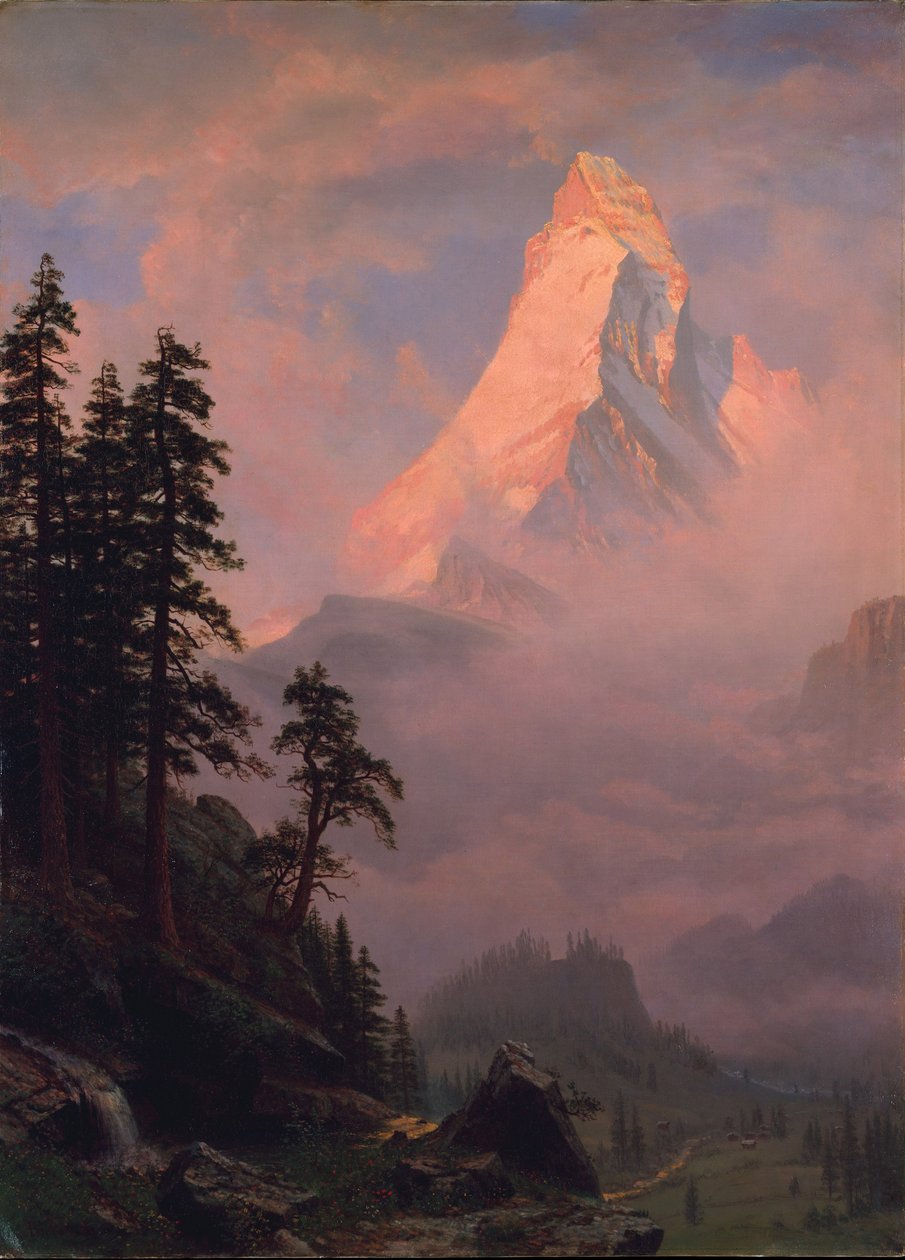 Východ slunce na Matterhornu, po roce 1875 (olej na plátně) od Albert Bierstadt