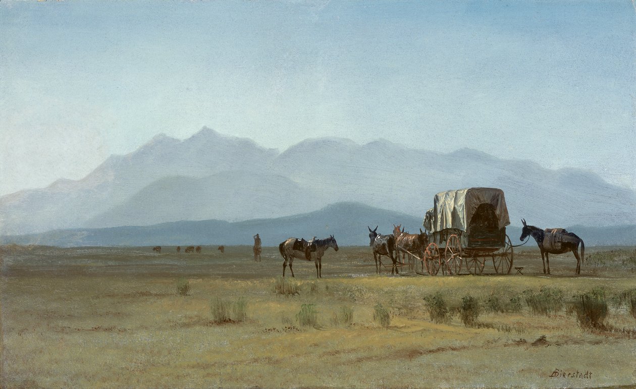 Surveyor’s Wagon ve Skalistých horách od Albert Bierstadt
