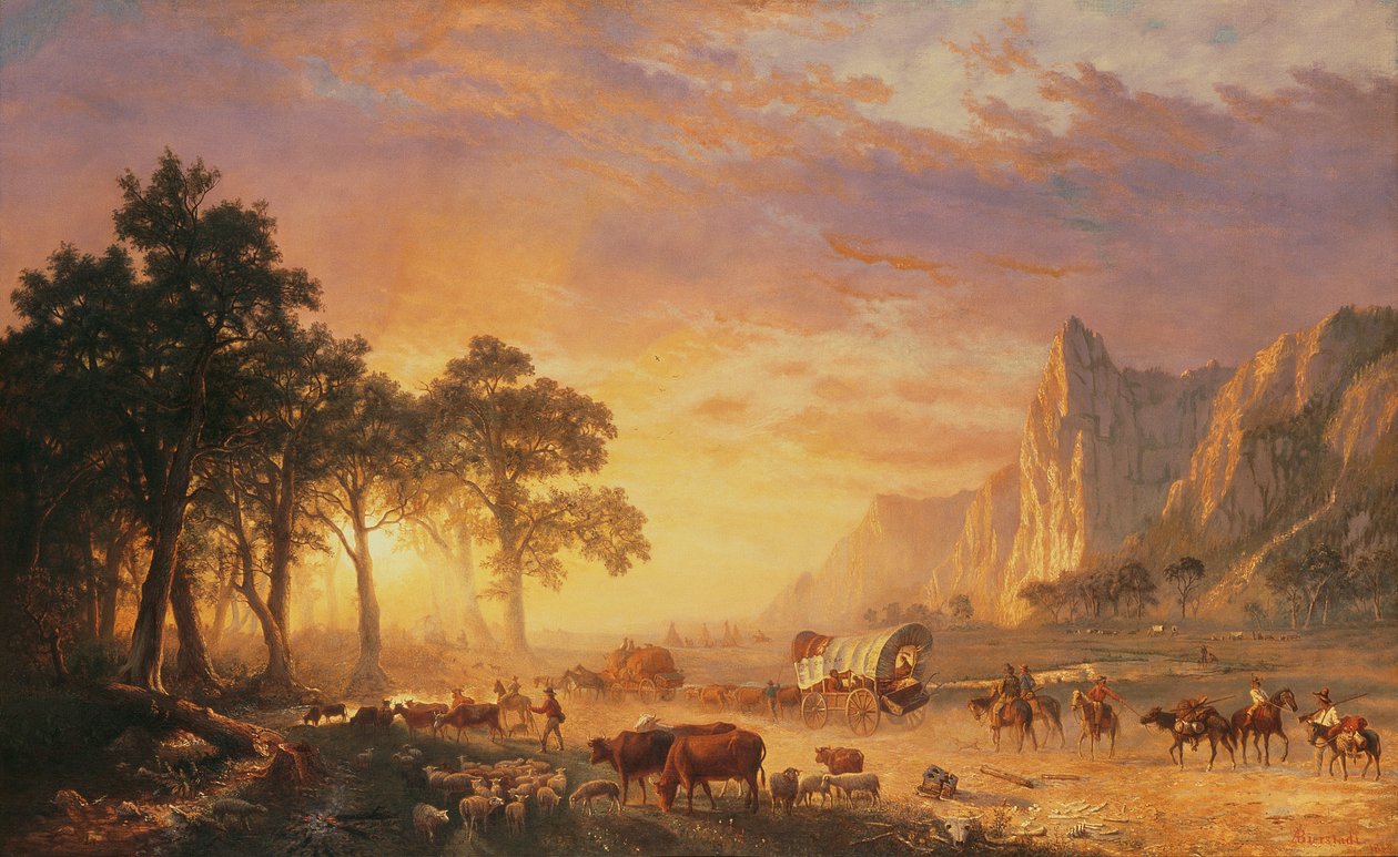 Oregonská stezka od Albert Bierstadt