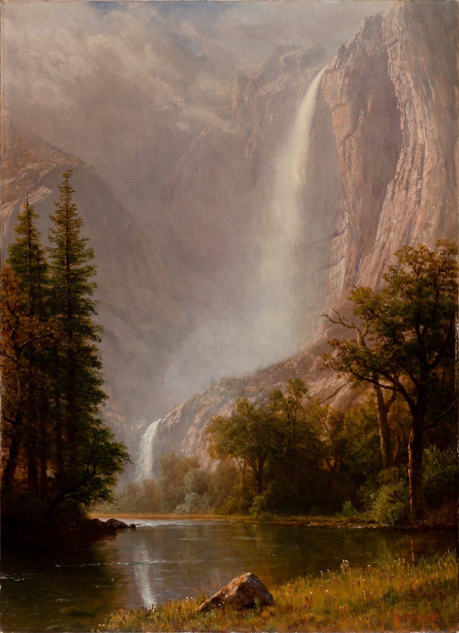 Yosemitské vodopády, kolem 1865-70 od Albert Bierstadt