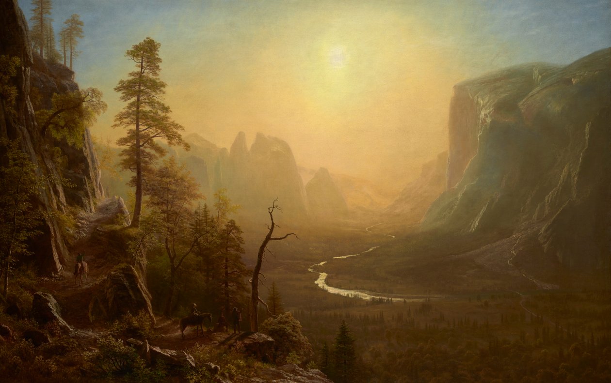 Yosemitské údolí, Glacier Point Trail od Albert Bierstadt