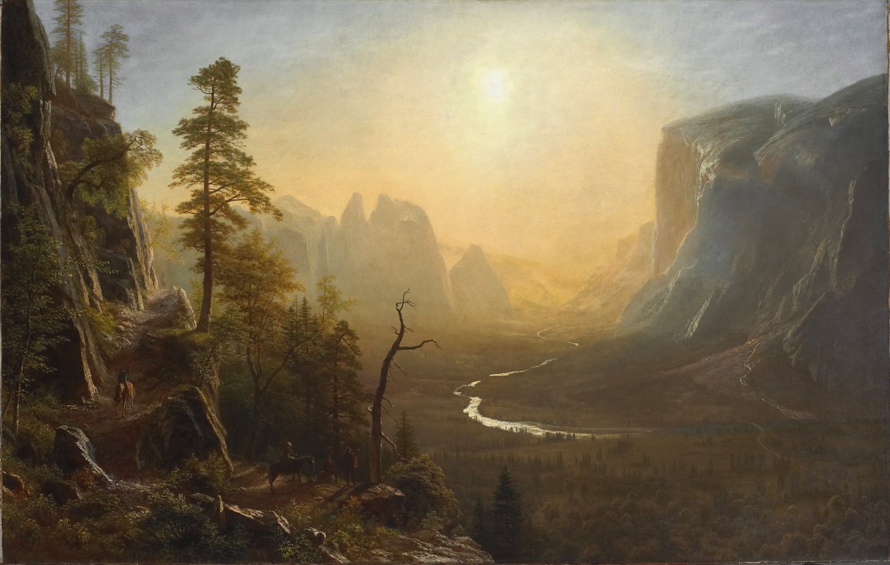 Yosemitské údolí, Glacier Point Trail, kolem roku 1873 od Albert Bierstadt