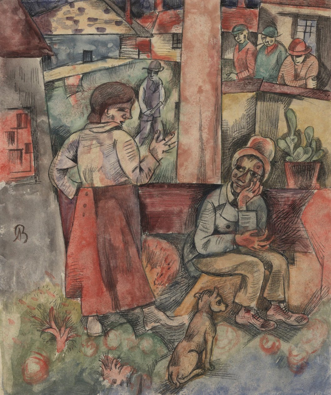 Okraj vesnice; Fabrikstadt od Albert Bloch