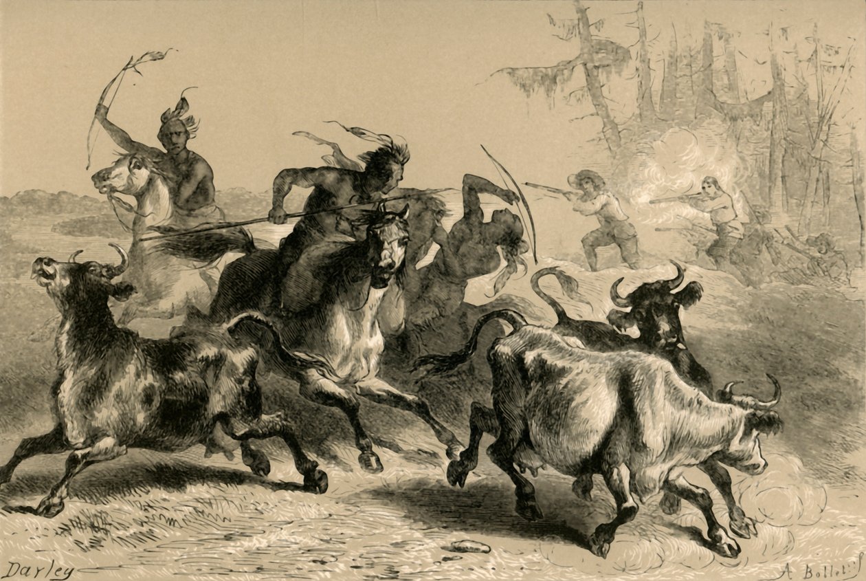 Indiáni drancující plantáže Jižní Karolíny, 1877. od Albert Bobbett
