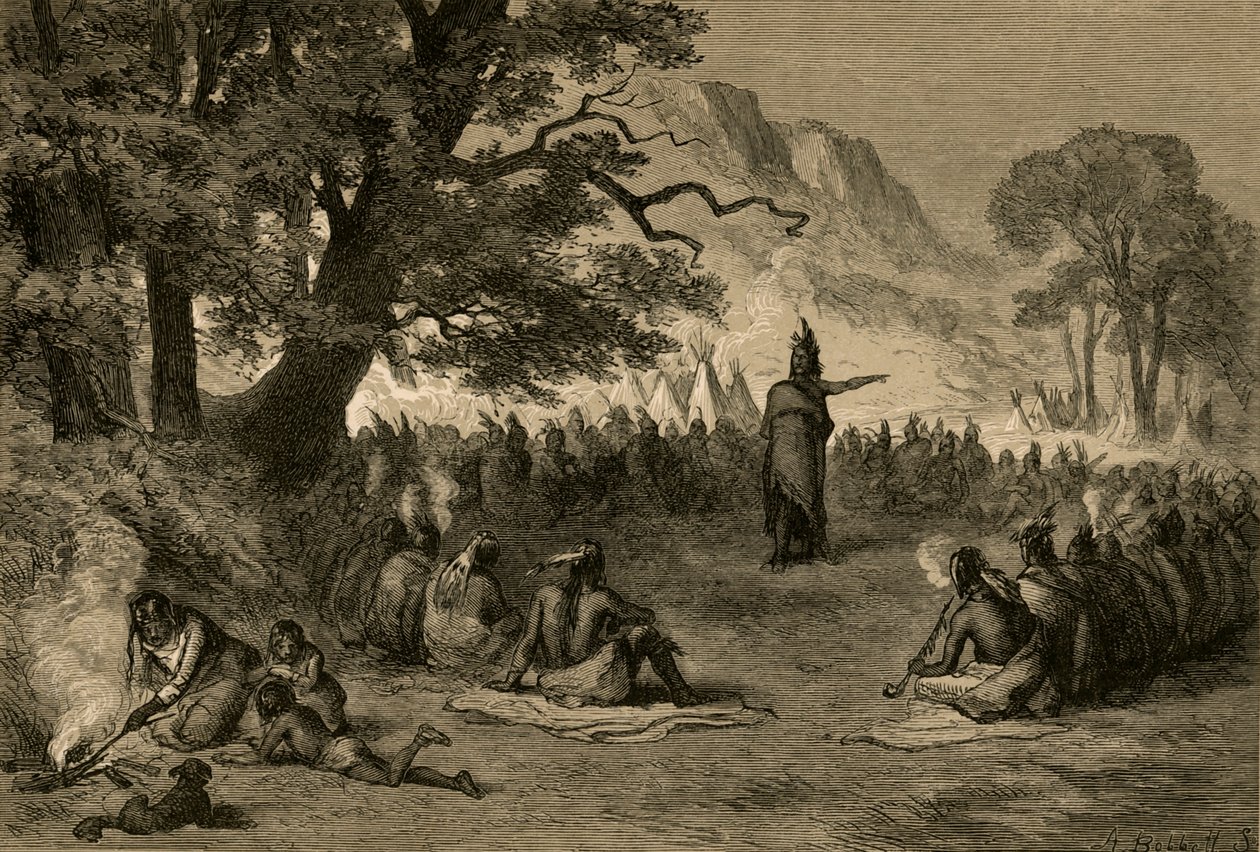 Pontiac v Radě, 1877. od Albert Bobbett