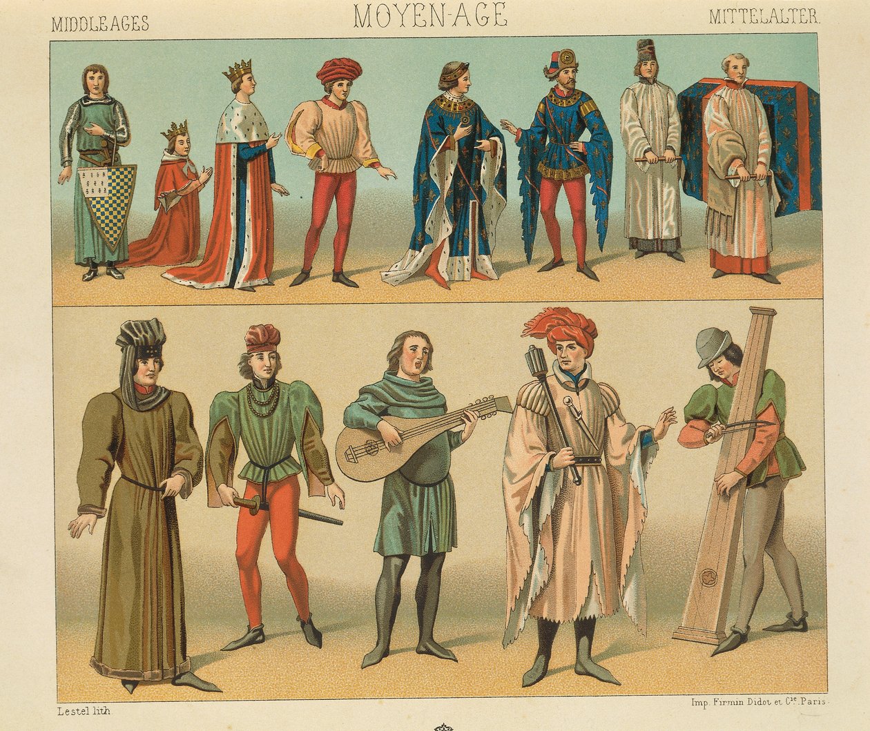"Le Costume Historique" (Úplná historie kostýmů) od Auguste Racinet, IV Volume od Albert Charles August Racinet