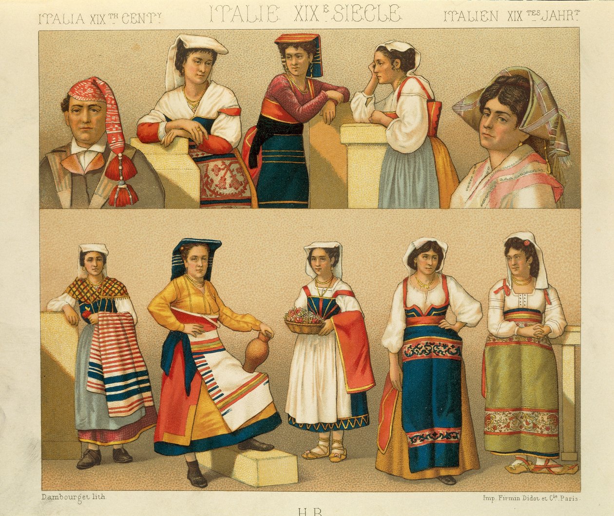 "Le Costume Historique" (Úplná historie kostýmů) od Auguste Racinet, svazek V od Albert Charles August Racinet