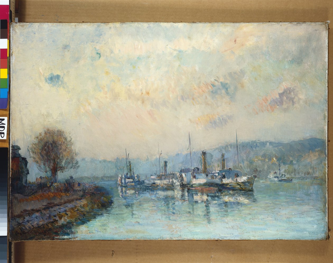 Z Boathouse, předměstí Rouenu od Albert Charles Lebourg