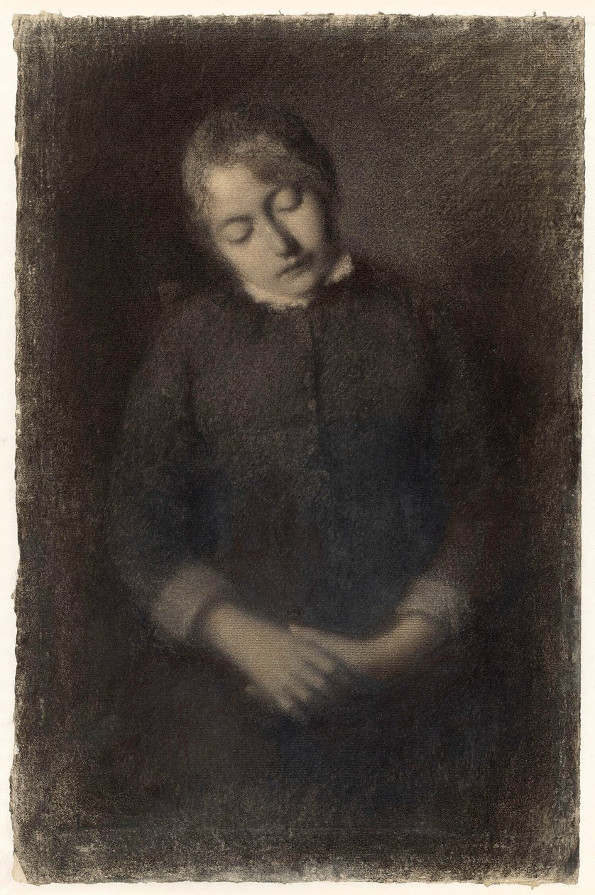 Portrét spící ženy umělce (Marie Guilloux) od Albert Charles Lebourg