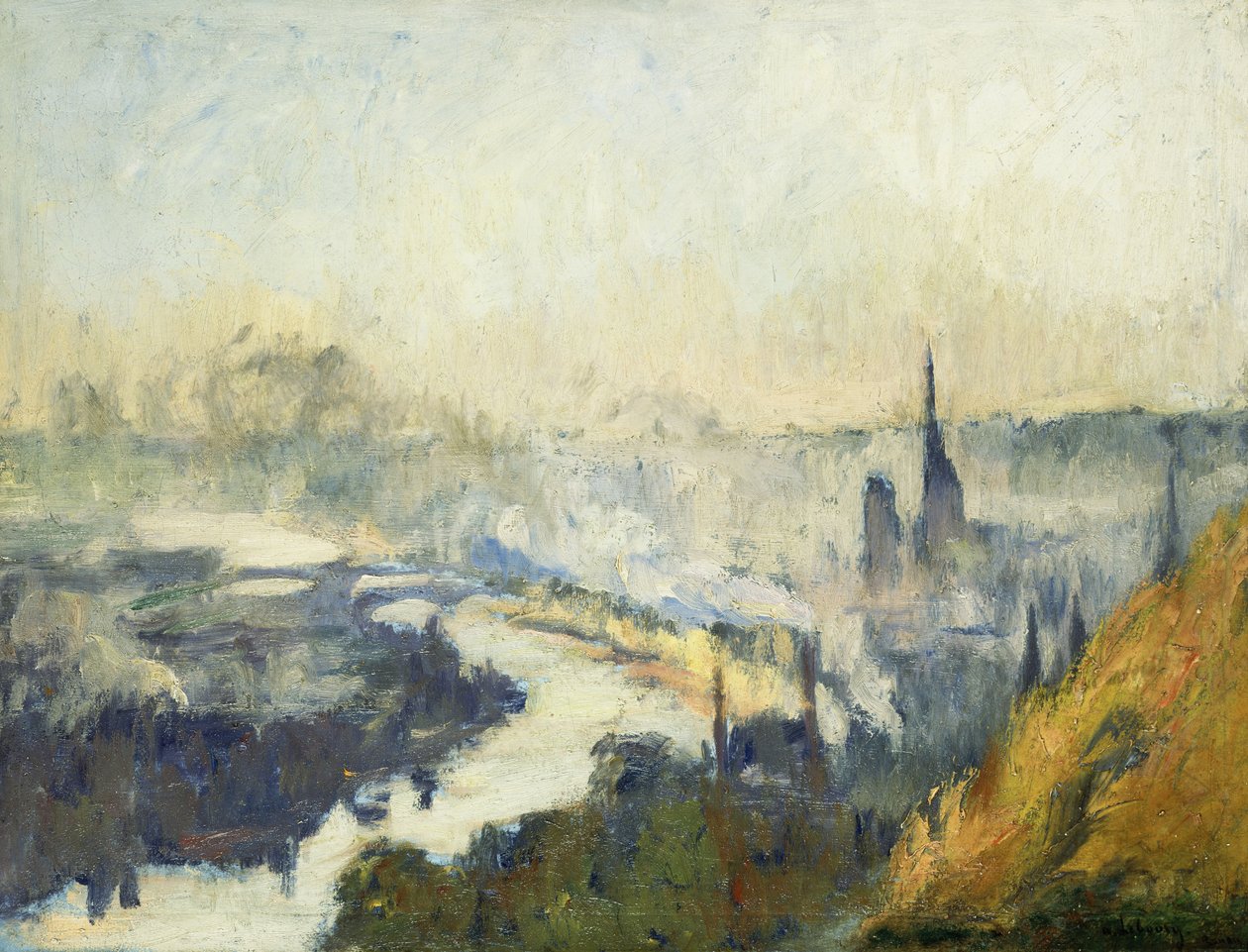 Hora svaté Kateřiny, Rouen od Albert Charles Lebourg
