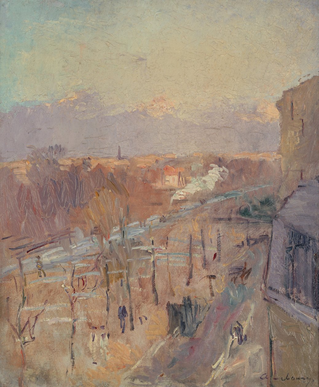 Avenue v Paříži po bouři (olej na plátně) od Albert Charles Lebourg