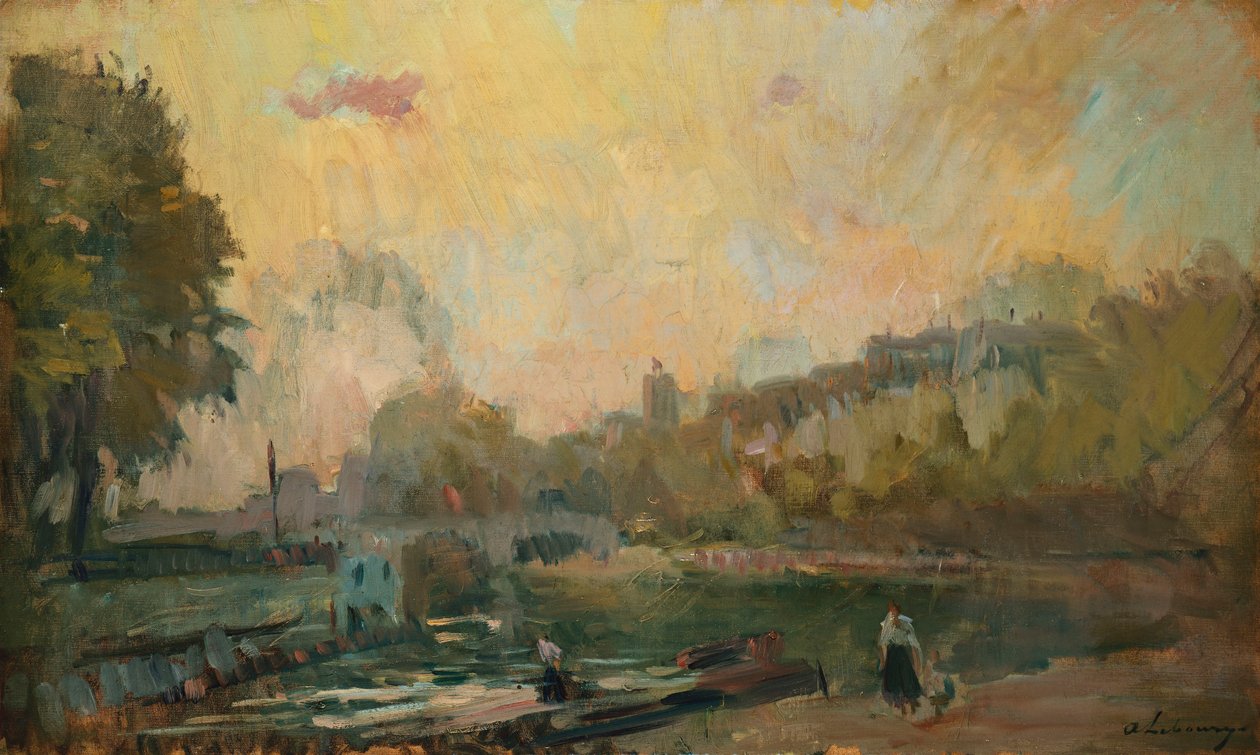 Břehy řeky Seiny v St. Cloud od Albert Charles Lebourg