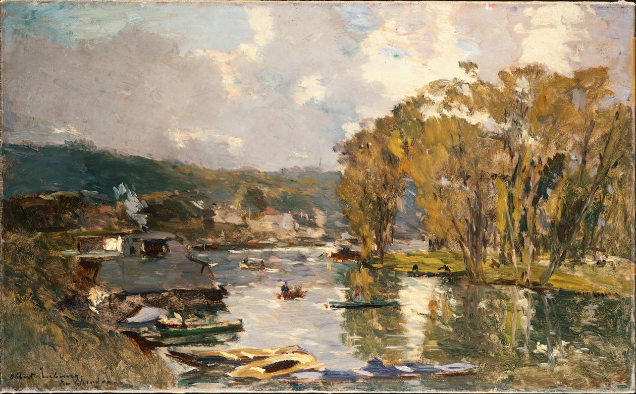 Malé rameno řeky Seiny v Bas-Meudon za podzimního večera, 1893 od Albert Charles Lebourg