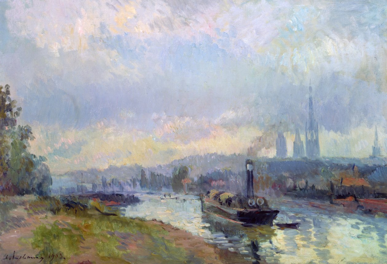 Vlečné čluny v Rouen, 1903 od Albert Charles Lebourg