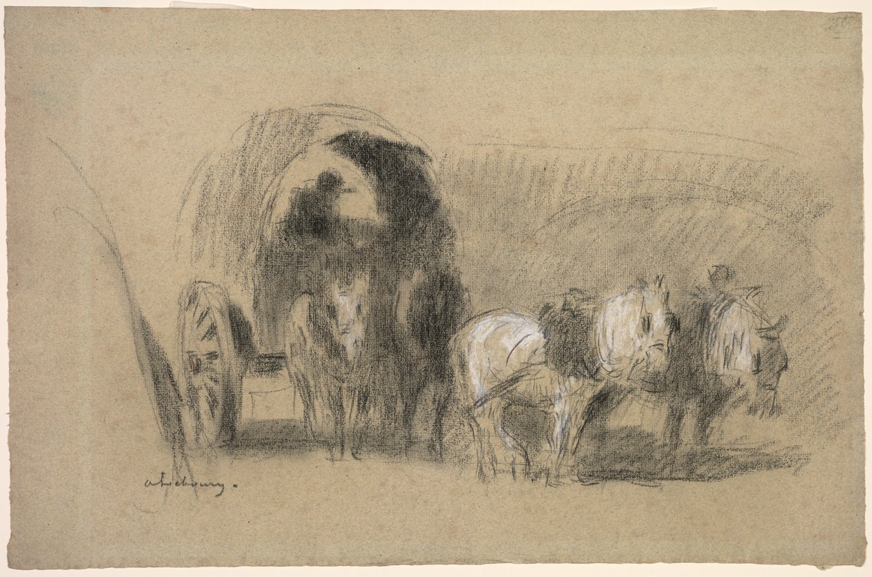 Vozík na mouku Millers, c. 1895. od Albert Charles Lebourg