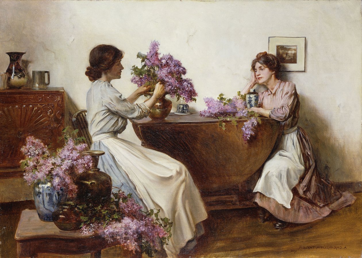 Uspořádání šeříku, 1906 od Albert Chevallier Tayler
