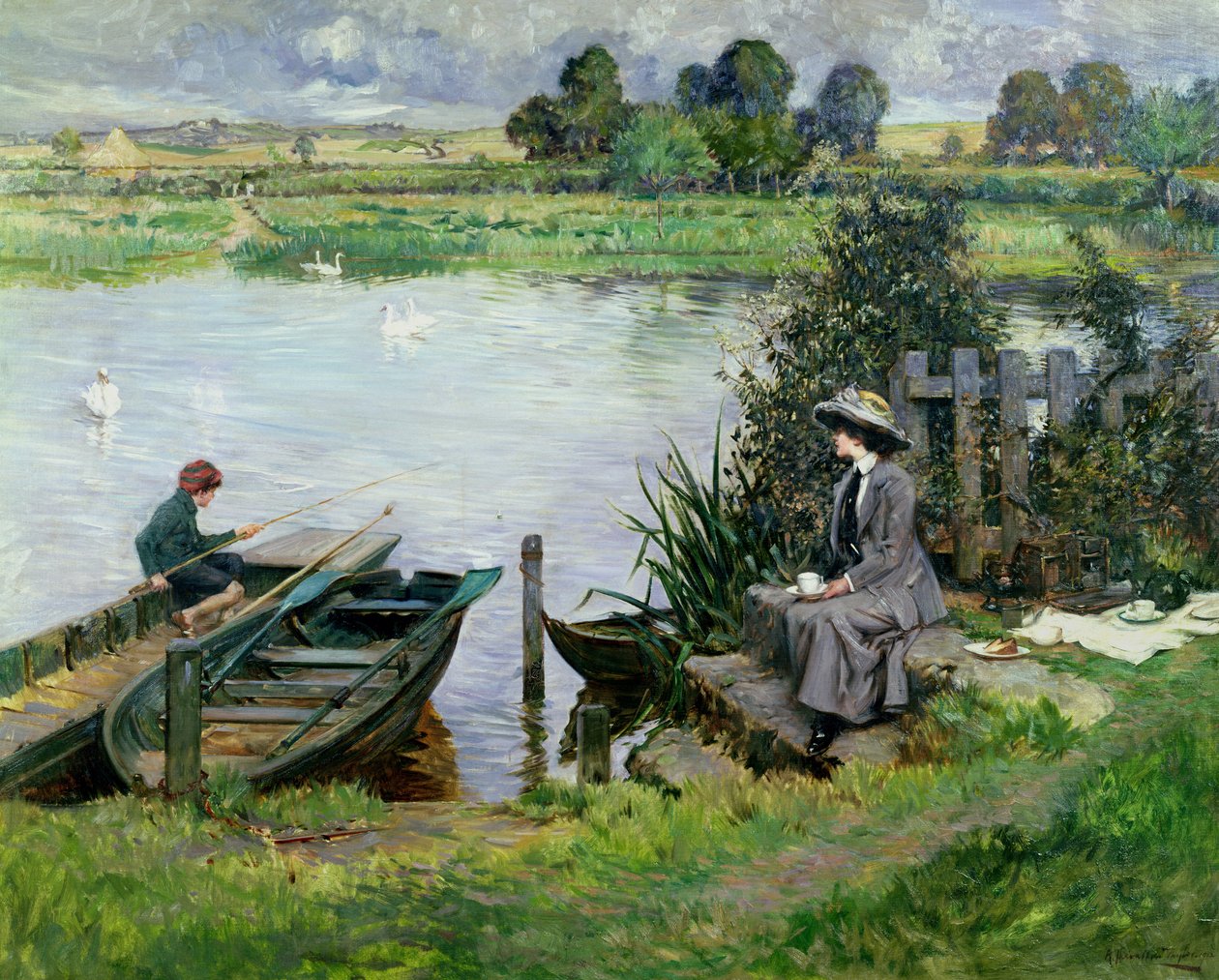 Temže v Bensonu, 1912 od Albert Chevallier Tayler