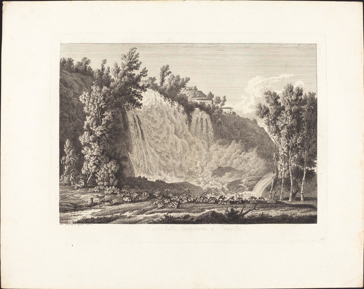Cascatella Superiore v Tivoli od Albert Christoph Dies
