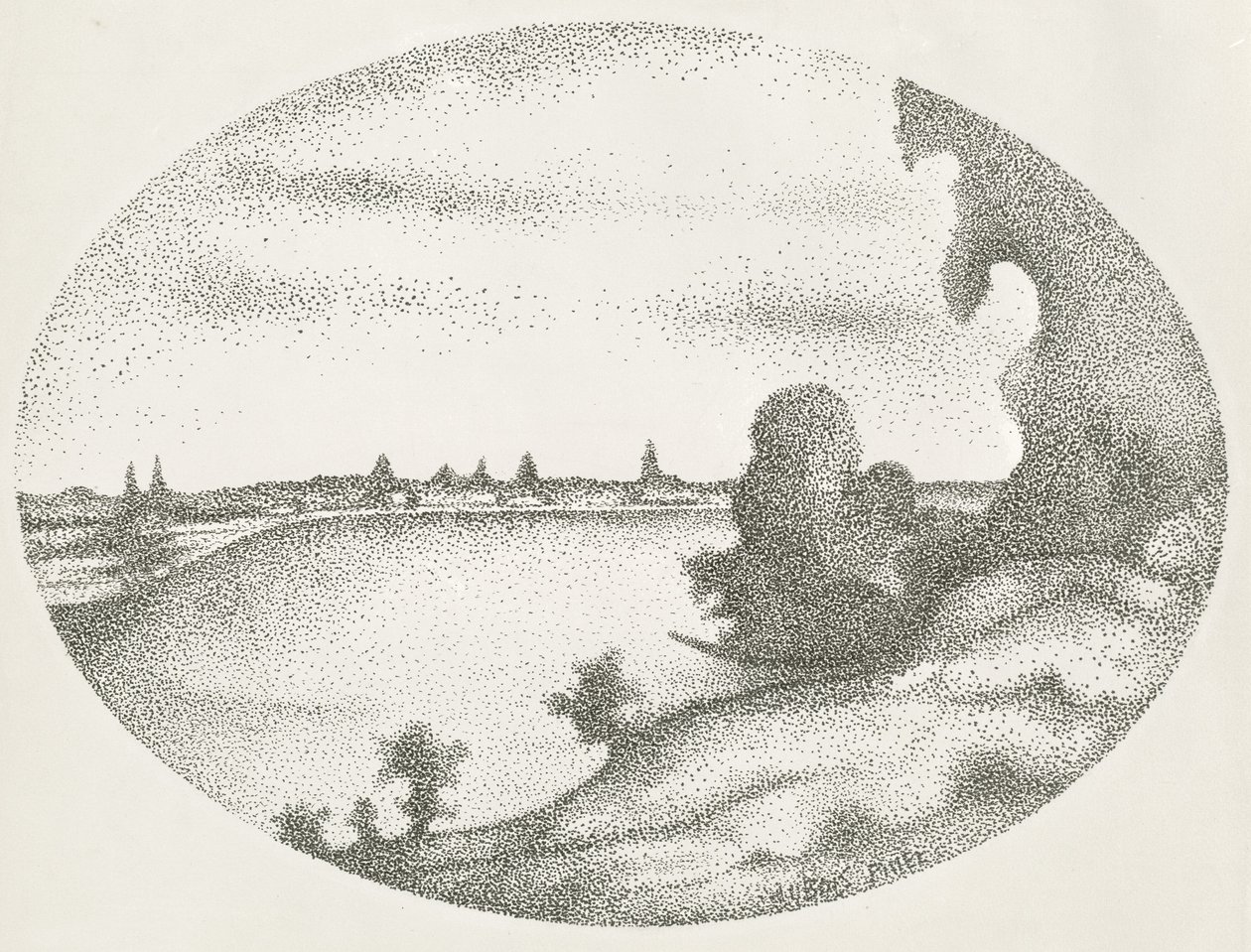 Říční krajina od Albert Dubois Pillet