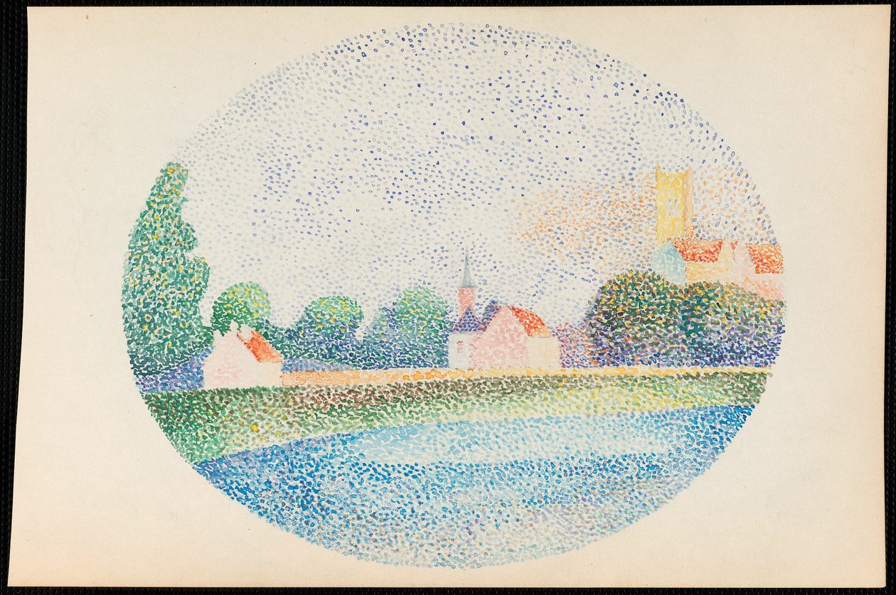 Ráno na Marně v Meaux od Albert Dubois Pillet