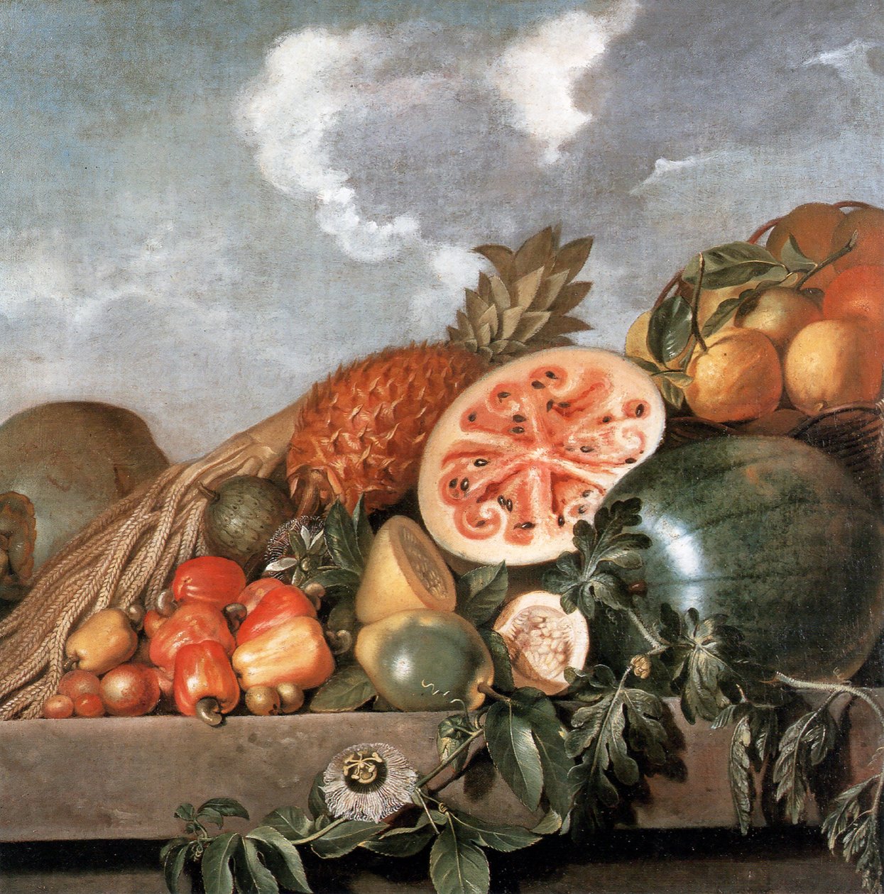 Ananas, melouny a další ovoce (brazilské ovoce) od Albert Eckhout