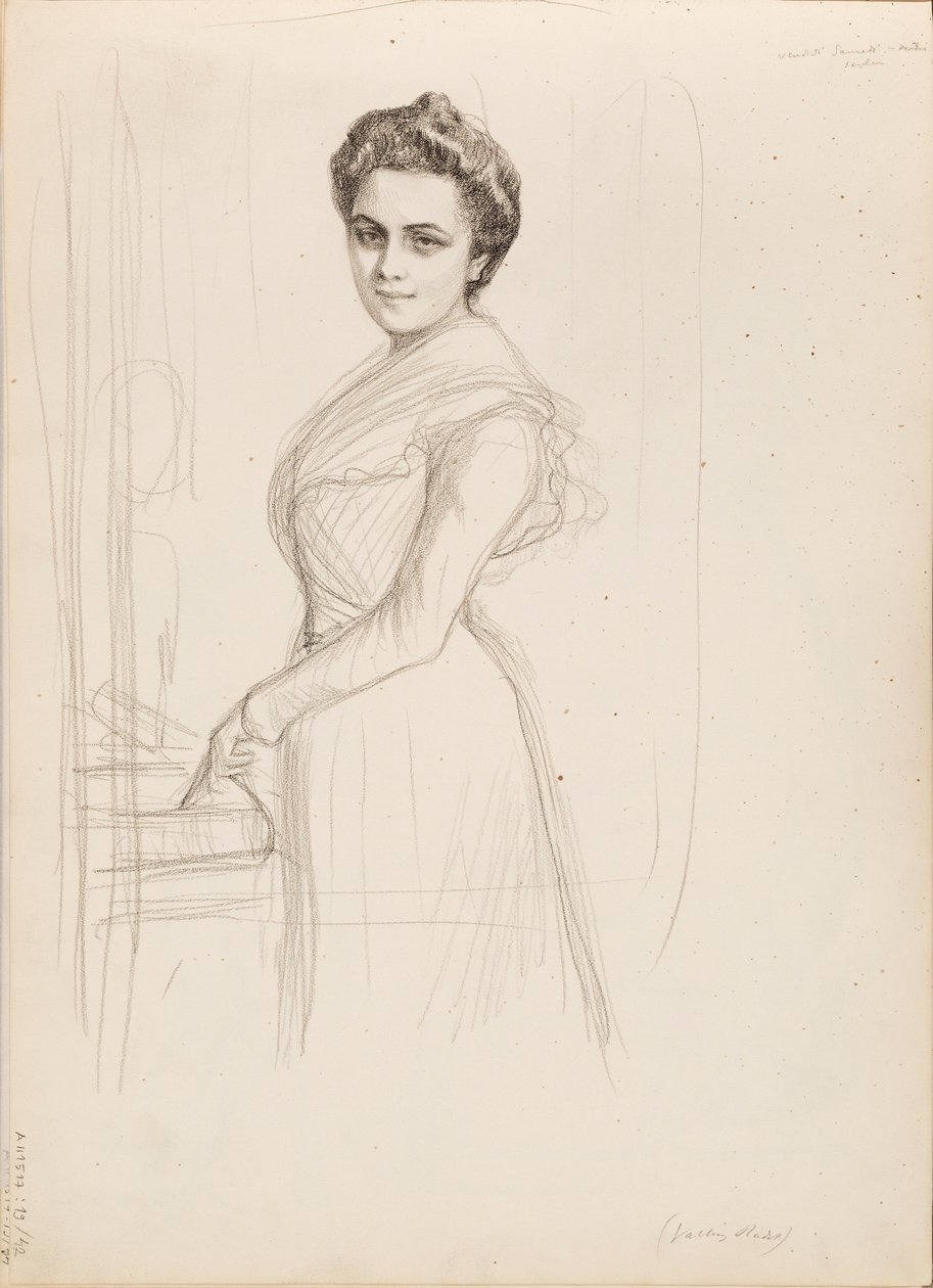 Camille Vallery-Radot, skica k portrétu od Albert Edelfelt
