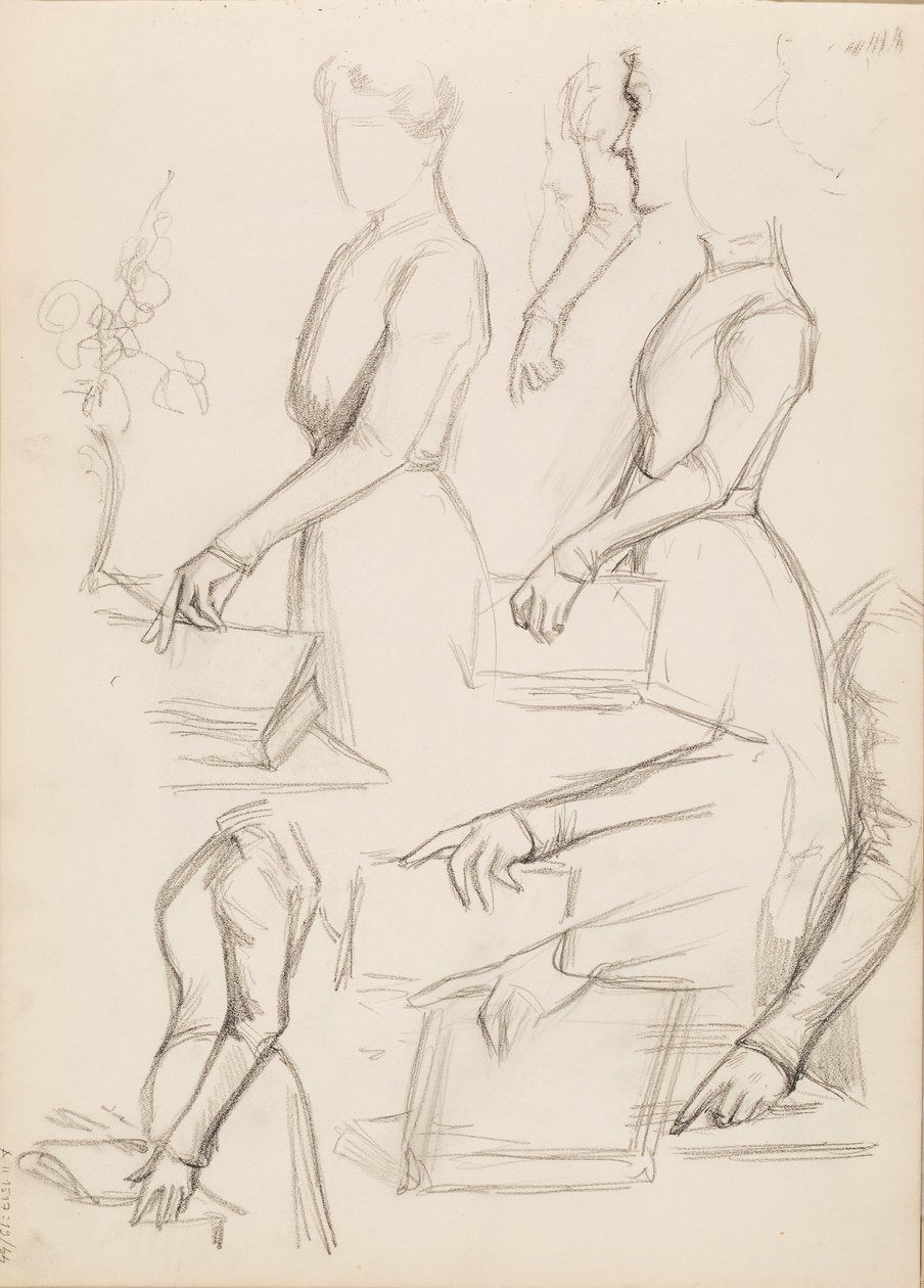 Camille Vallery-Radot, skica k portrétu od Albert Edelfelt
