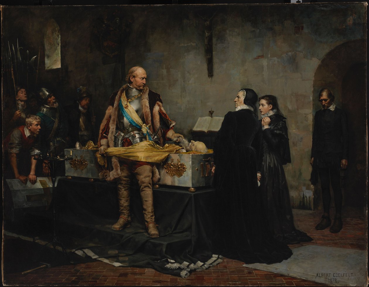 Vévoda Karl uráží mrtvolu Klause Fleminga od Albert Edelfelt
