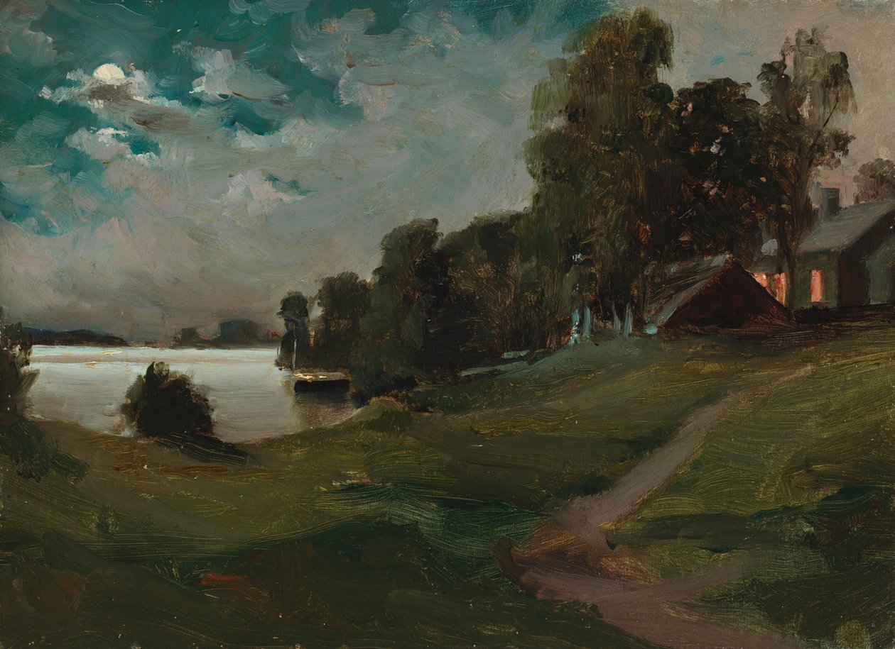 Vila Haikko v měsíčním svitu od Albert Edelfelt