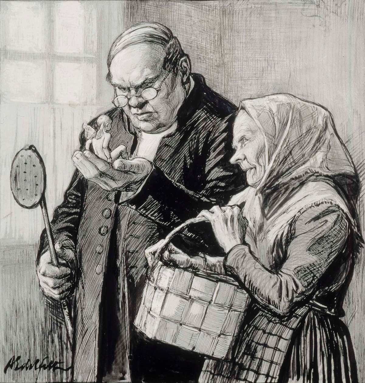Ilustrace malého génia od Albert Edelfelt