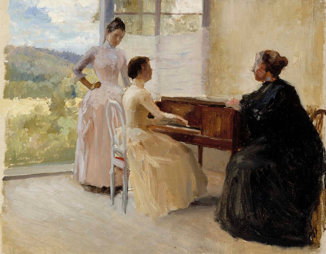V salónu v Haikko, pracovna od Albert Edelfelt