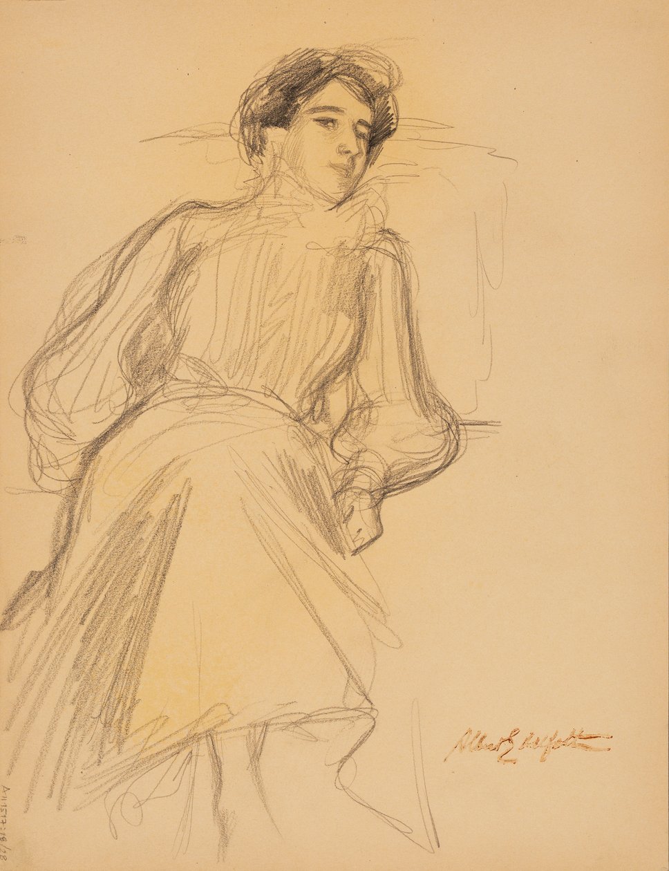 Sedící žena od Albert Edelfelt