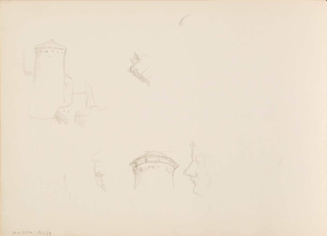 Návrhy rostlin, věž Savonlinna od Albert Edelfelt