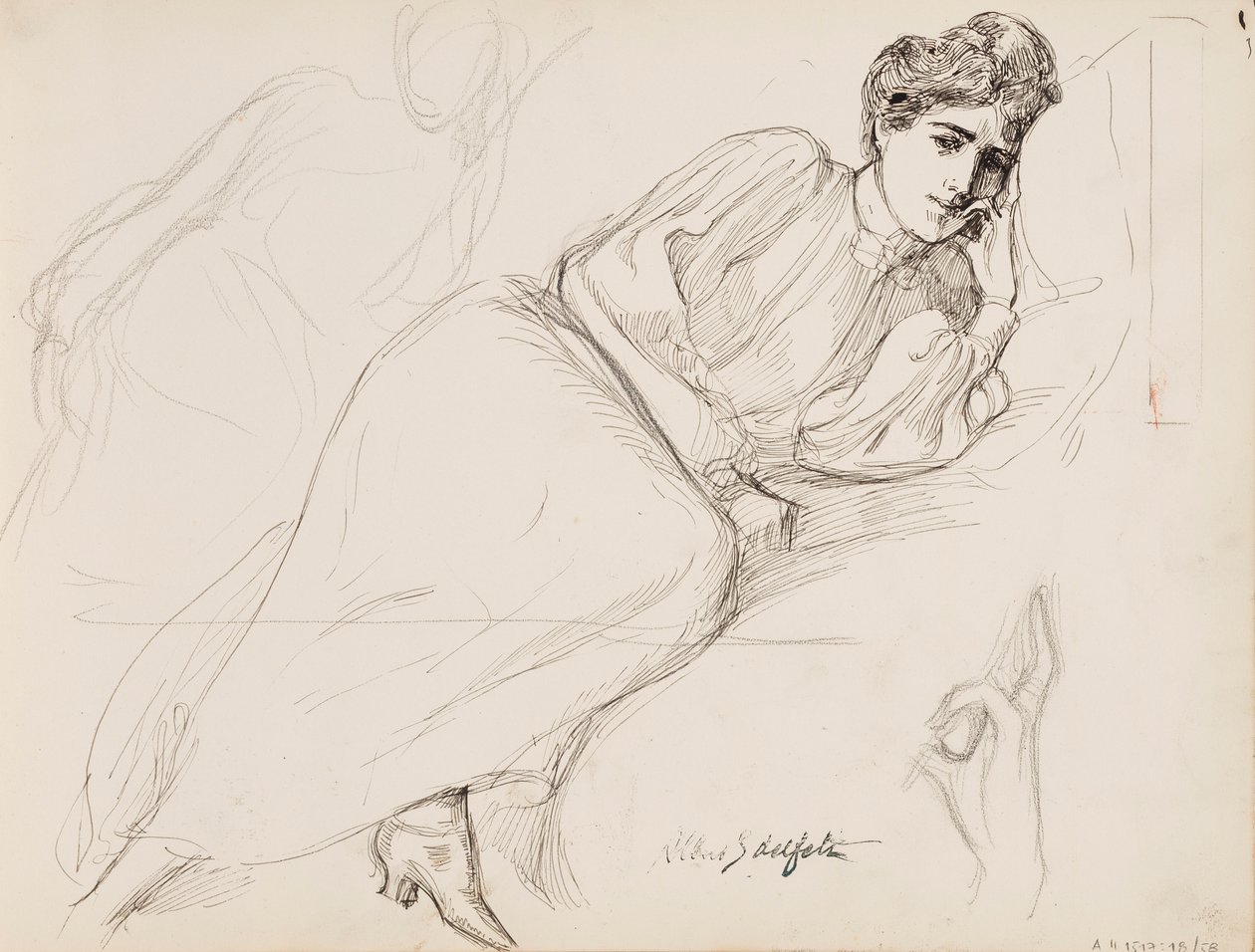 Odpočívající žena od Albert Edelfelt